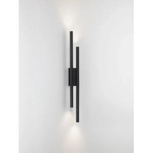 Kinkiet podwójny ryflowany Ripp LED CCT 2700-3000-4000K 60cm czarny