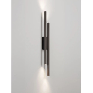 Kinkiet podwójny ryflowany Ripp LED CCT 2700-3000-4000K 60cm perłowy czarny