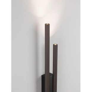 Kinkiet podwójny ryflowany Ripp LED CCT 2700-3000-4000K 60cm perłowy czarny