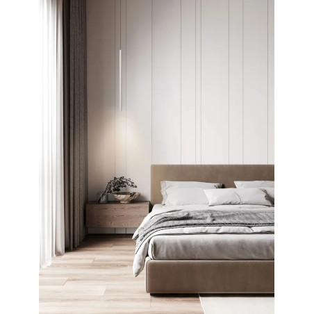 Lampa wisząca tuba ryflowana Ripp LED CCT 2700-3000-4000K 2cm H60cm biała