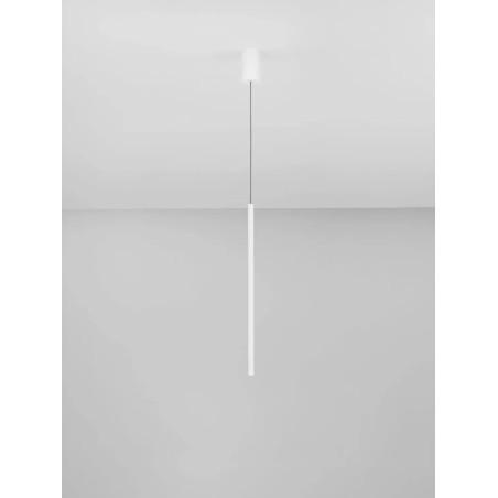 Lampa wisząca tuba ryflowana Ripp LED CCT 2700-3000-4000K 2cm H60cm biała
