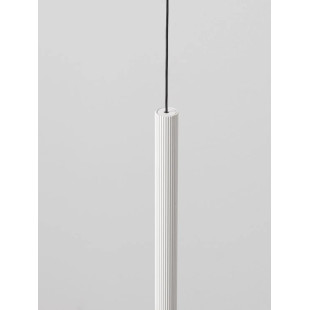 Lampa wisząca tuba ryflowana Ripp LED CCT 2700-3000-4000K 2cm H60cm biała