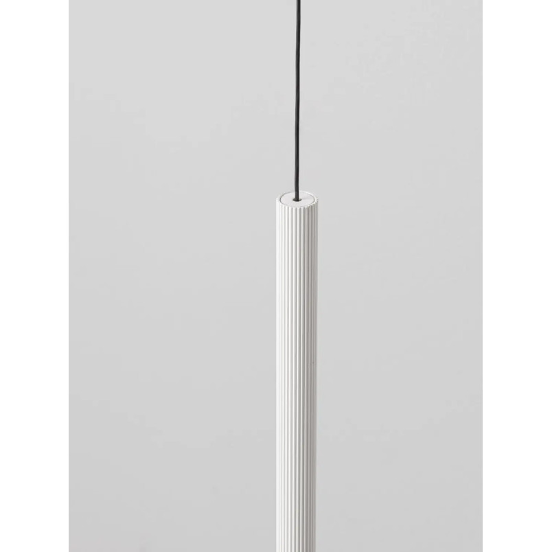 Lampa wisząca tuba ryflowana Ripp LED CCT 2700-3000-4000K 2cm H60cm biała