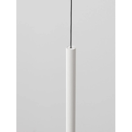 Lampa wisząca tuba ryflowana Ripp LED CCT 2700-3000-4000K 2cm H60cm biała