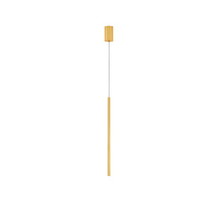 Lampa wisząca tuba ryflowana Ripp LED CCT 2700-3000-4000K 2cm H60cm złoty mosiądz