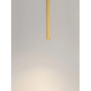 Lampa wisząca tuba ryflowana Ripp LED CCT 2700-3000-4000K 2cm H60cm złoty mosiądz