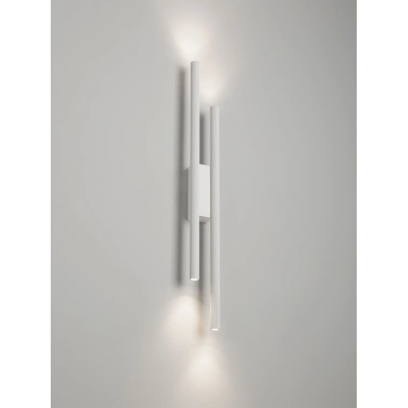 Kinkiet podwójny ryflowany Ripp LED CCT 2700-3000-4000K 60cm biały