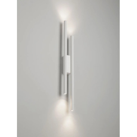 Kinkiet podwójny ryflowany Ripp LED CCT 2700-3000-4000K 60cm biały