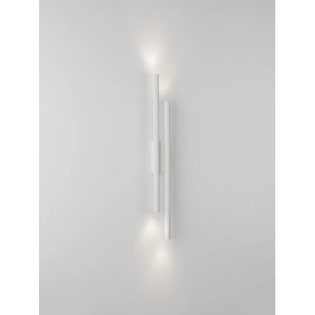 Kinkiet podwójny ryflowany Ripp LED CCT 2700-3000-4000K 60cm biały