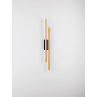 Kinkiet podwójny ryflowany Ripp LED CCT 2700-3000-4000K 60cm złoty mosiądz