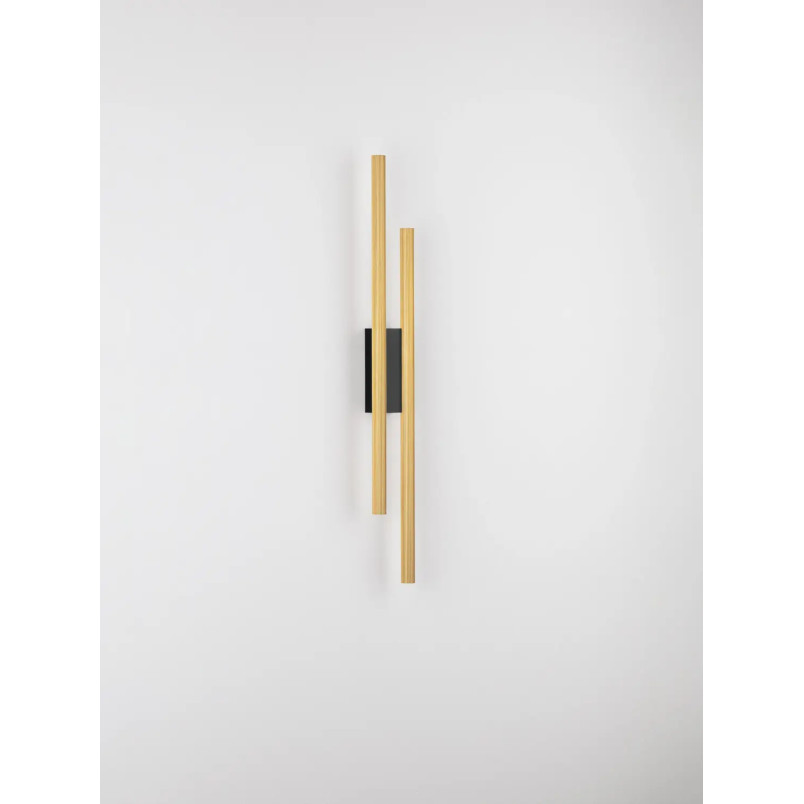 Kinkiet podwójny ryflowany Ripp LED CCT 2700-3000-4000K 60cm złoty mosiądz