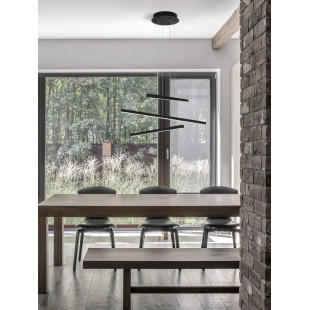 Lampa wisząca 3 punktowa Lion 55cm LED 3000K czarna