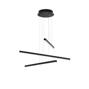 Lampa wisząca 3 punktowa Lion 55cm LED 3000K czarna