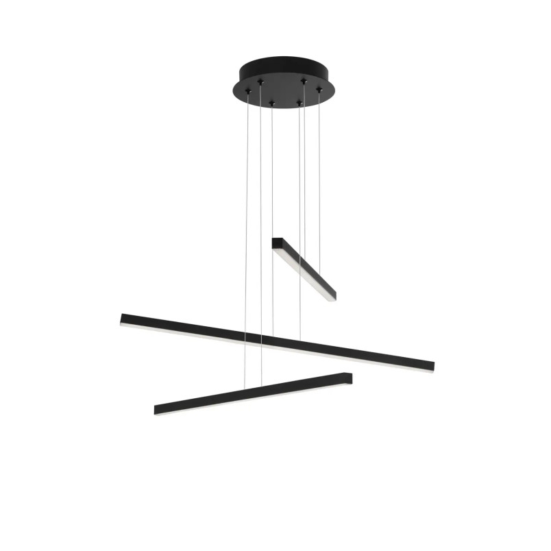Lampa wisząca 3 punktowa Lion 55cm LED 3000K czarna