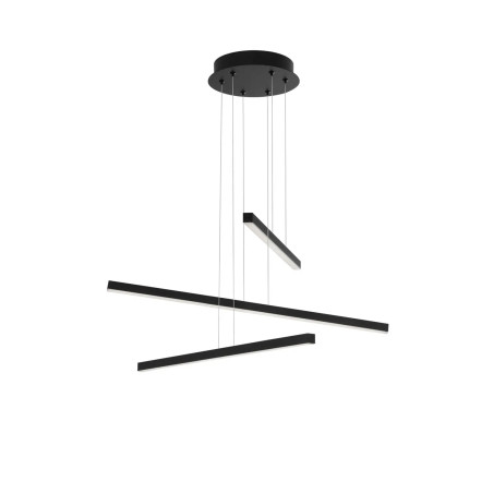 Lampa wisząca 3 punktowa Lion 55cm LED 3000K czarna