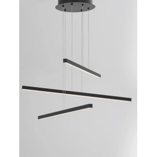 Lampa wisząca 3 punktowa Lion 55cm LED 3000K czarna