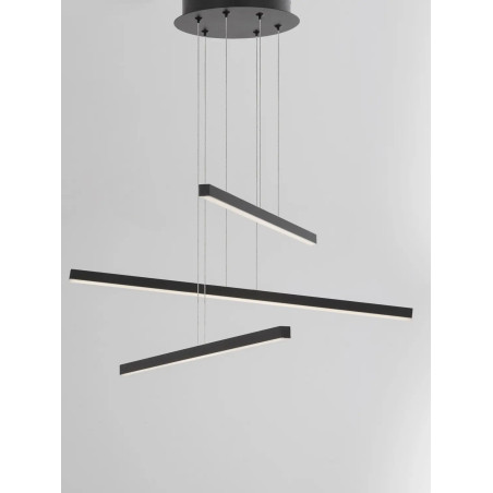 Lampa wisząca 3 punktowa Lion 55cm LED 3000K czarna