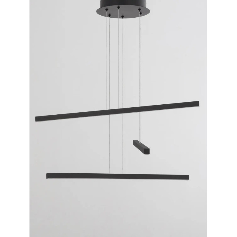 Lampa wisząca 3 punktowa Lion 55cm LED 3000K czarna