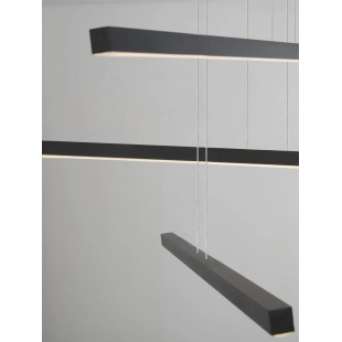 Lampa wisząca 3 punktowa Lion 55cm LED 3000K czarna
