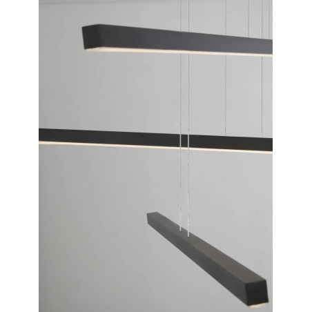 Lampa wisząca 3 punktowa Lion 55cm LED 3000K czarna