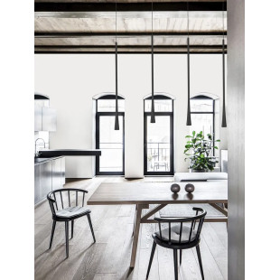Lampa wisząca 4 punktowa na listwie Ticco 110cm LED 3000K czarna