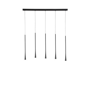 Lampa wisząca 4 punktowa na listwie Ticco 110cm LED 3000K czarna
