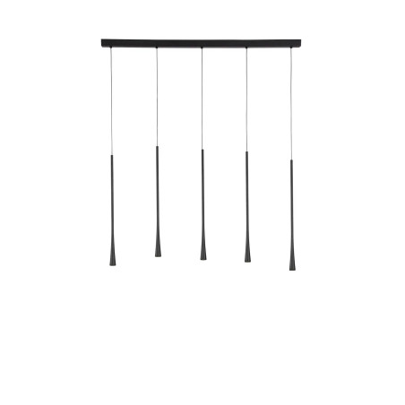 Lampa wisząca 4 punktowa na listwie Ticco 110cm LED 3000K czarna