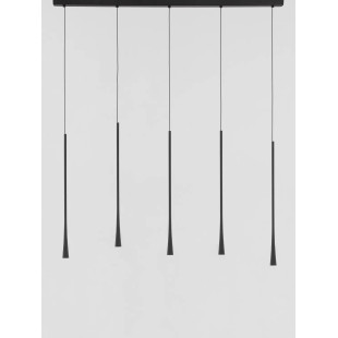 Lampa wisząca 4 punktowa na listwie Ticco 110cm LED 3000K czarna