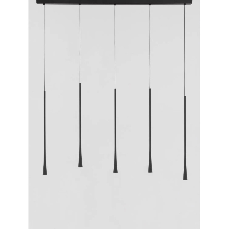 Lampa wisząca 4 punktowa na listwie Ticco 110cm LED 3000K czarna