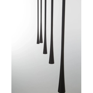 Lampa wisząca 4 punktowa na listwie Ticco 110cm LED 3000K czarna