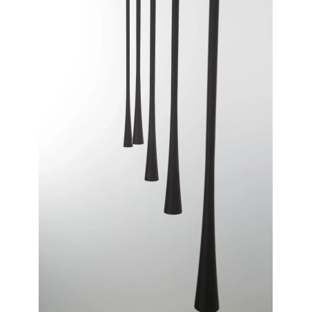 Lampa wisząca 4 punktowa na listwie Ticco 110cm LED 3000K czarna