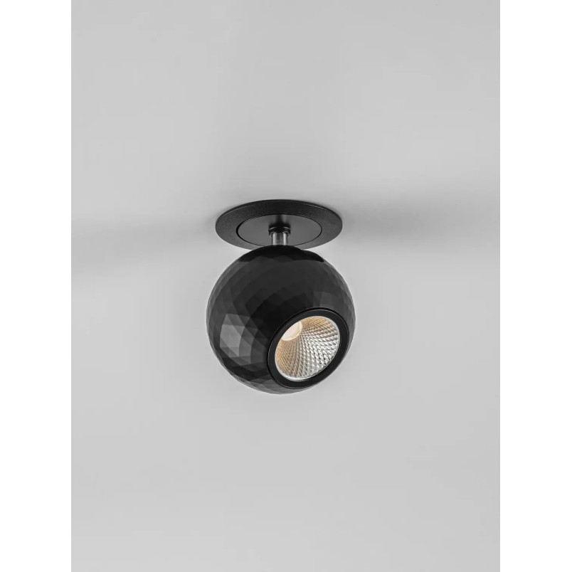 Reflektor podtynkowy kula Berceto 5,5cm LED 2700K czarny