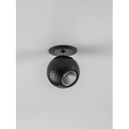 Reflektor podtynkowy kula Berceto 5,5cm LED 2700K czarny