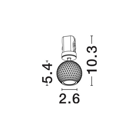 Reflektor podtynkowy kula Berceto 5,5cm LED 2700K biały