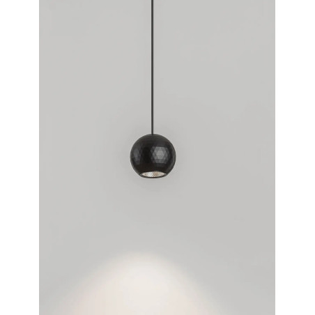 Lampa wisząca kula - podtynkowa Berceto 5,5cm LED 3000K czarna