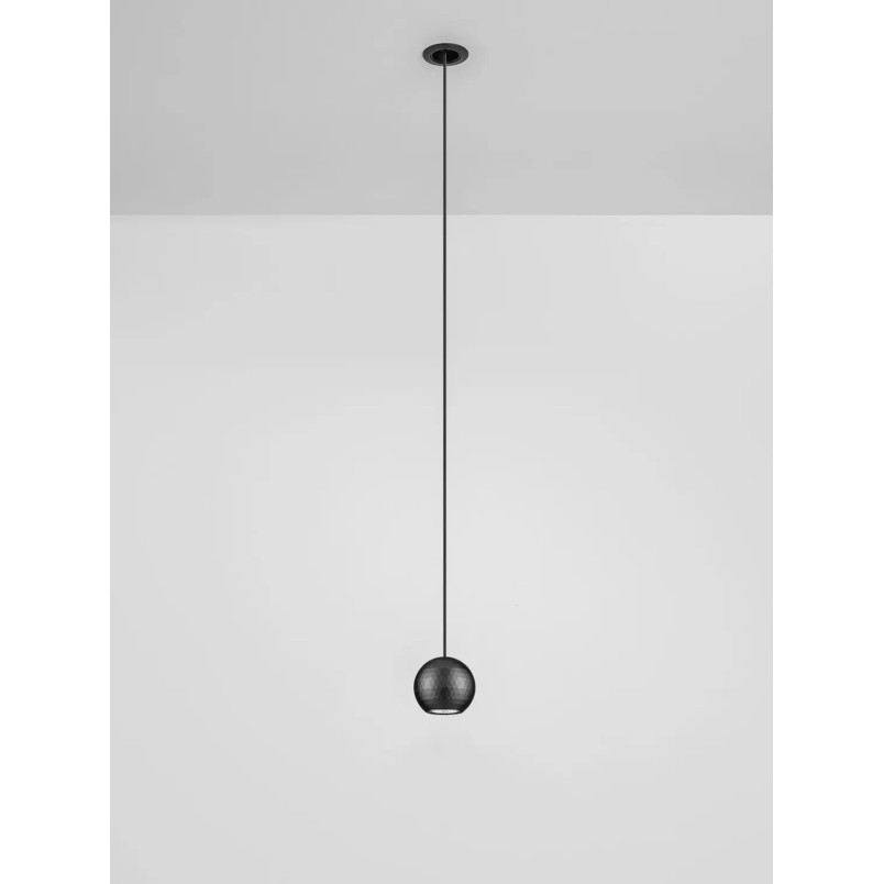 Lampa wisząca kula - podtynkowa Berceto 5,5cm LED 2700K czarna
