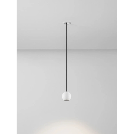 Lampa wisząca kula - podtynkowa Berceto 5,5cm LED 3000K biała