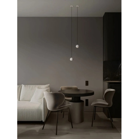 Lampa wisząca kula - podtynkowa Berceto 5,5cm LED 3000K biała