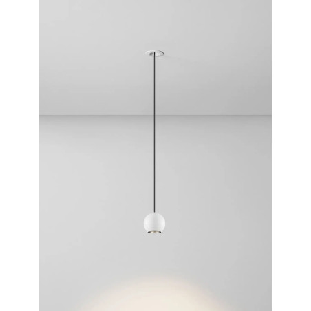 Lampa wisząca kula - podtynkowa Berceto 5,5cm LED 2700K biała