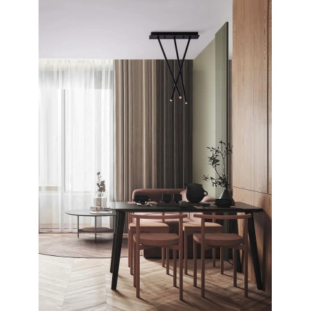 Lampa sufitowa 3 punktowa - regulowana Sotto 45cm LED 3000K czarna