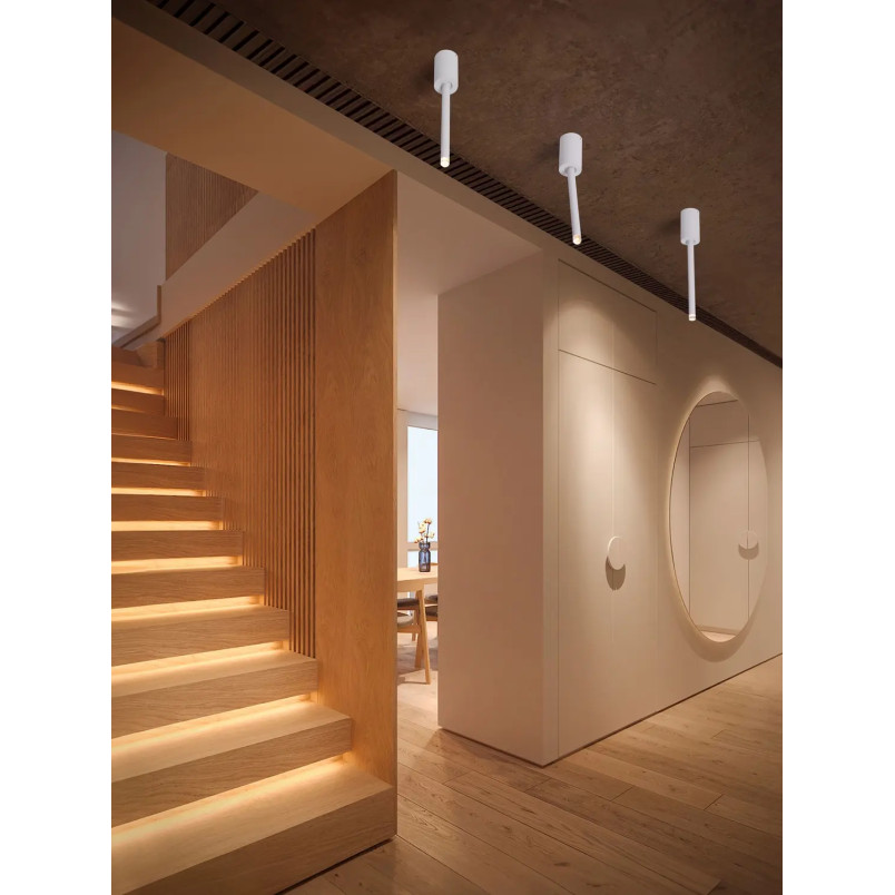 Lampa sufitowa tuba minimalistyczna Grezzo 5cm H29,5cm LED 3000K biała