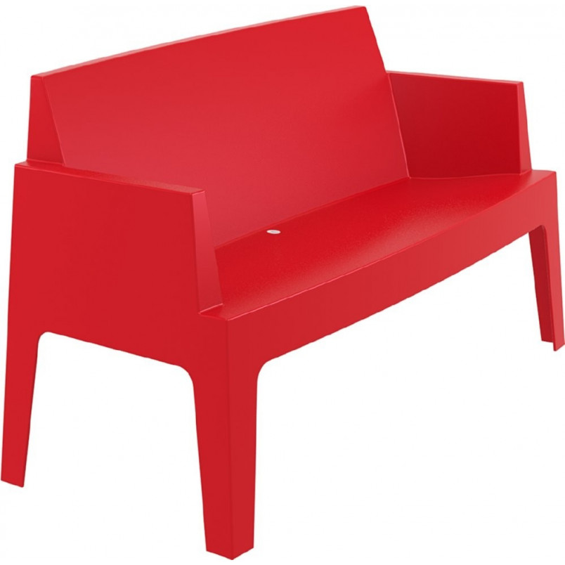 Sofa ogrodowa dwuosobowa Box czerwona Siesta - Komfort i styl