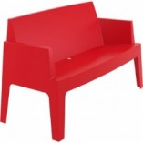 Sofa ogrodowa dwuosobowa Box czerwona Siesta - Komfort i styl