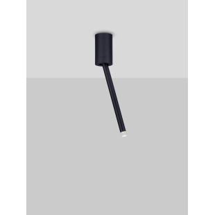 Lampa sufitowa tuba minimalistyczna Grezzo 5cm H29,5cm LED 3000K czarna