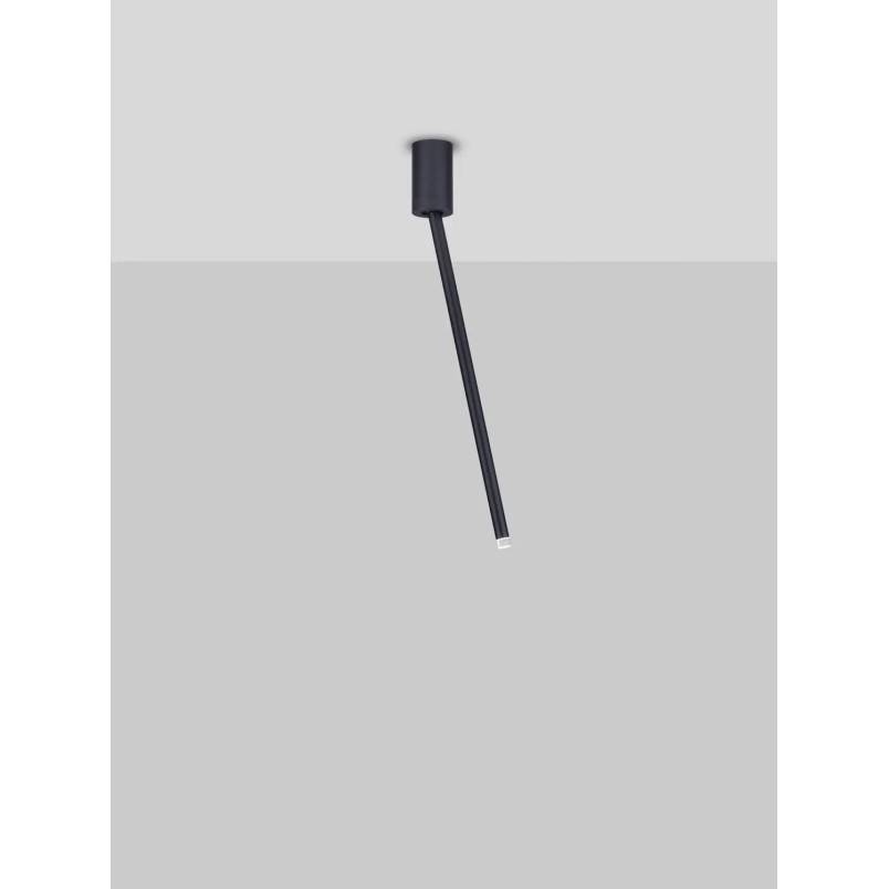 Lampa sufitowa tuba minimalistyczna Grezzo 5cm H49,5cm LED 3000K czarna