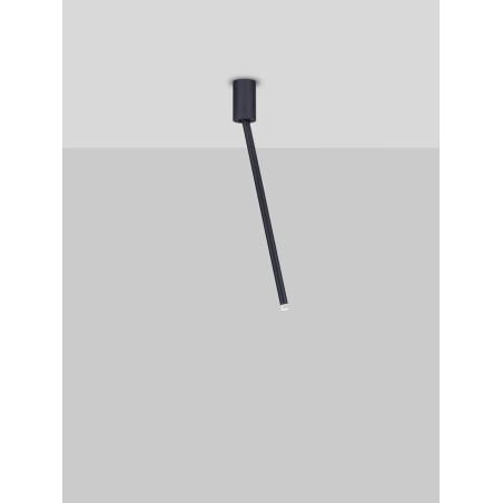 Lampa sufitowa tuba minimalistyczna Grezzo 5cm H49,5cm LED 3000K czarna