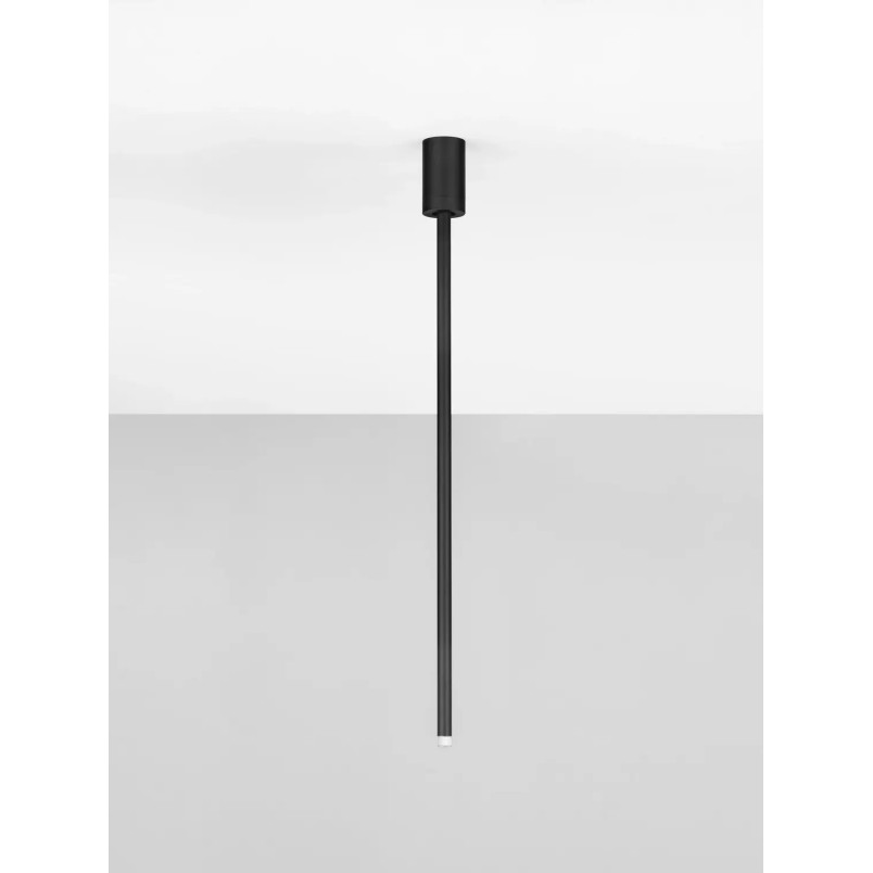 Lampa sufitowa tuba minimalistyczna Grezzo 5cm H70cm LED 3000K czarna