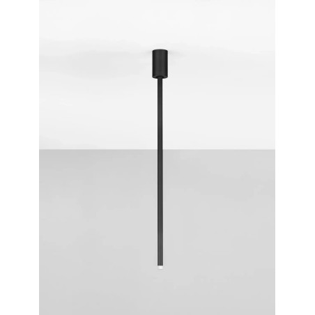 Lampa sufitowa tuba minimalistyczna Grezzo 5cm H70cm LED 3000K czarna