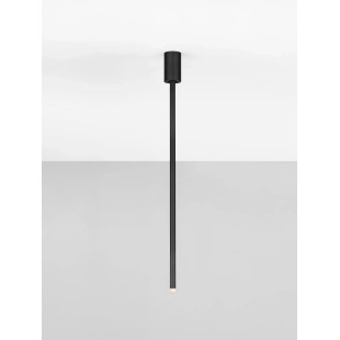 Lampa sufitowa tuba minimalistyczna Grezzo 5cm H70cm LED 3000K czarna