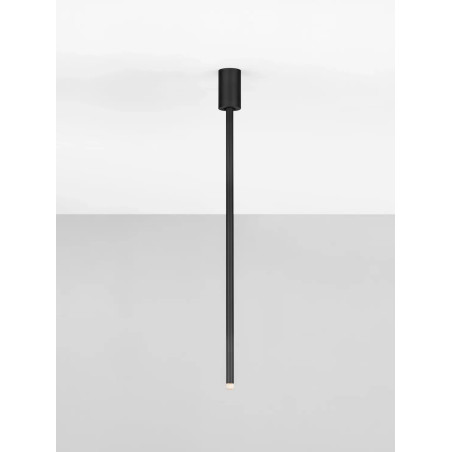 Lampa sufitowa tuba minimalistyczna Grezzo 5cm H70cm LED 3000K czarna